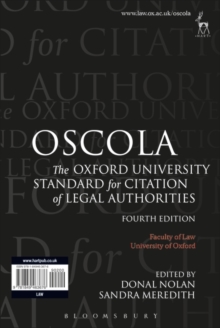 OSCOLA : The Oxford University Standard for Citation of Legal Authorities