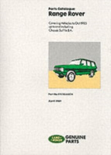Range Rover 1970-85 Parts Catalogue, Paperback Book Range Rover 1970-85 Parts Catalogue, Paperback Book