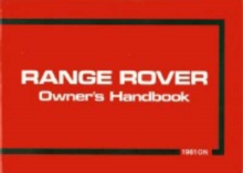 Range Rover 1981/82, Paperback / softback Book Range Rover 1981/82, Paperback / softback Book