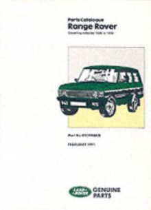 Range Rover Parts Catalogue 1986-1991, Paperback / softback Book Range Rover Parts Catalogue 1986-1991, Paperback / softback Book