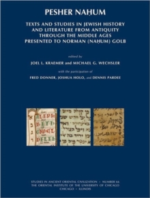 Pesher Nahum, Paperback / softback Book Pesher Nahum, Paperback / softback Book