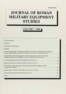 Journal of Roman Military Equipment Studies 7, 1996, Paperback / softback Book Journal of Roman Military Equipment Studies 7, 1996, Paperback / softback Book
