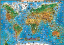 Animals of the World kids wall map laminated