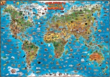 World children's map wall map laminated