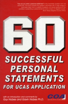 60 Successful Personal Statements, Paperback Book 60 Successful Personal Statements, Paperback Book