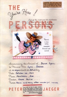 The Persons : Peter Jaeger, Paperback Book The Persons : Peter Jaeger, Paperback Book
