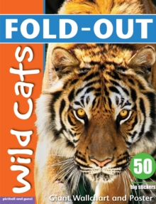 Fold-Out Wild Cats Sticker Book, Paperback Book Fold-Out Wild Cats Sticker Book, Paperback Book