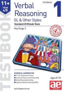 11+ Verbal Reasoning Year 4/5 GL & Other Styles Testbook 1 : Standard 20 Minute Tests