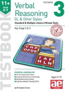 11+ Verbal Reasoning Year 5-7 GL & Other Styles Testbook 3 : Standard & Multiple-choice 6 Minute Tests