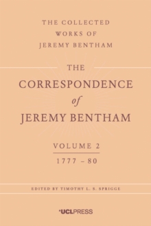 The Correspondence of Jeremy Bentham, Volume 2 : 1777 to 1780