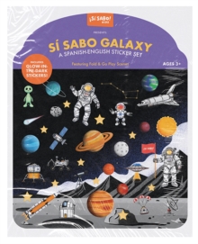 Space Sticker Book: Reusable Puffy Sticker Activity Book for Kids : With 30+ Glow-in-the-Dark Stickers, 2 Fold-Out Play & Go Scenes, and Travel Handles