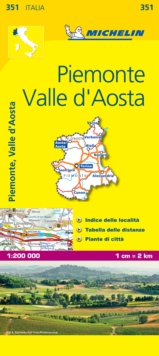 Piemonte and Vallee Aoste, Sheet map, folded Book Piemonte and Vallee Aoste, Sheet map, folded Book