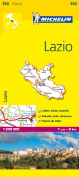 Lazio - Michelin Local Map 360 : Map, Sheet map Book Lazio - Michelin Local Map 360 : Map, Sheet map Book