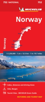 Norway - Michelin National Map 752 : Map, Sheet map Book Norway - Michelin National Map 752 : Map, Sheet map Book