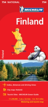 Finland - Michelin National Map 754 : Map, Sheet map Book Finland - Michelin National Map 754 : Map, Sheet map Book