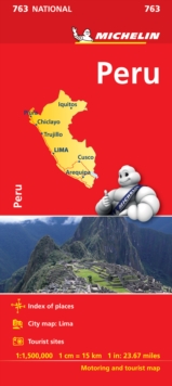 Peru - Michelin National Map 763 : Map, Sheet map Book Peru - Michelin National Map 763 : Map, Sheet map Book