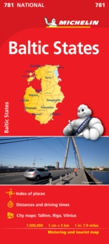 Baltic States - Michelin National Map 781 : Map