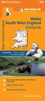 Wales, the Midlands, South West England, Sheet map, folded Book Wales, the Midlands, South West England, Sheet map, folded Book