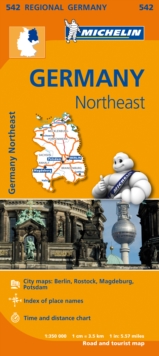 Germany Northeast - Michelin Regional Map 542 : Map, Sheet map Book Germany Northeast - Michelin Regional Map 542 : Map, Sheet map Book