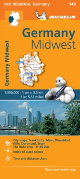 Germany Midwest, Sheet map, folded Book Germany Midwest, Sheet map, folded Book