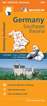 Germany Southeast, Bavaria, Sheet map, folded Book Germany Southeast, Bavaria, Sheet map, folded Book