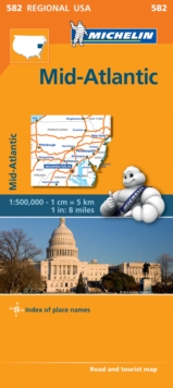 Midatlantic, Allegheny Highlands - Michelin Regional Map 582 : Map, Sheet map Book Midatlantic, Allegheny Highlands - Michelin Regional Map 582 : Map, Sheet map Book
