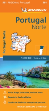 Portugal Norte - Michelin Regional Map 591 : Map, Sheet map Book Portugal Norte - Michelin Regional Map 591 : Map, Sheet map Book