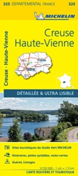 Creuse, Haute-Vienne - Michelin Local Map 325