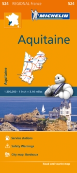 Aquitaine - Michelin Regional Map 524 : Map, Sheet map Book Aquitaine - Michelin Regional Map 524 : Map, Sheet map Book
