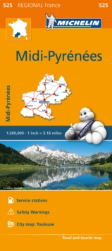 Midi-Pyrenees - Michelin Regional Map 525 : Map, Sheet map Book Midi-Pyrenees - Michelin Regional Map 525 : Map, Sheet map Book