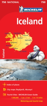 Iceland - Michelin National Map 0750 : Map, Sheet map Book Iceland - Michelin National Map 0750 : Map, Sheet map Book