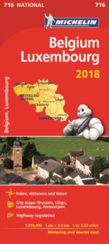 Belgium & Luxembourg 2018 National Map 716, Sheet map, folded Book Belgium & Luxembourg 2018 National Map 716, Sheet map, folded Book
