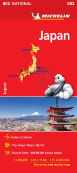 Japan - Michelin National Map 0802, Sheet map, folded Book Japan - Michelin National Map 0802, Sheet map, folded Book