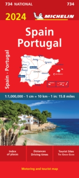 Spain & Portugal 2024 - Michelin National Map 734 : Map