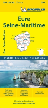 Eure  Seine-Maritime - Michelin Local Map 304 : Map