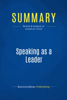 Summary: Speaking as a Leader