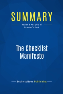 Summary: The Checklist Manifesto