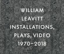 William Leavitt : Installations, Plays, Video, 1970-2018