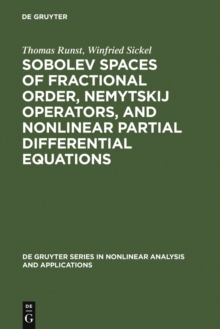 Sobolev Spaces of Fractional Order, Nemytskij Operators, and Nonlinear Partial Differential Equations