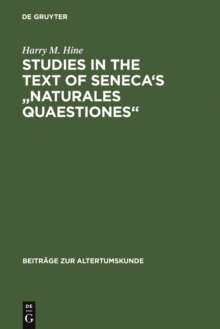 Studies in the Text of Seneca's "Naturales Quaestiones"