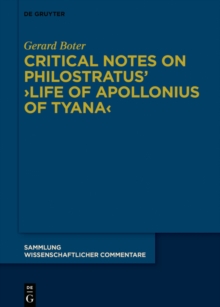 Critical Notes on Philostratus' Life of Apollonius of Tyana