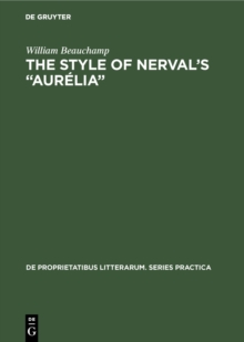 The style of Nerval's "Aurelia"