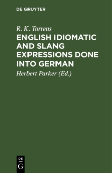 English idiomatic and slang expressions done into German