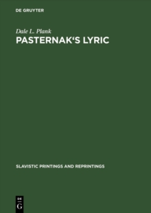 Pasternak's lyric : A study of sound and imagery