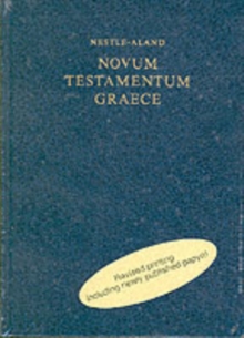 Novum Testamentum Graece, Paperback Book Novum Testamentum Graece, Paperback Book