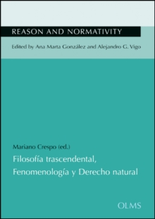 Filosofia trascendental, Fenomenologia y Derecho natural, Paperback / softback Book Filosofia trascendental, Fenomenologia y Derecho natural, Paperback / softback Book