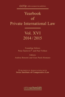 Yearbook of Private International Law Vol. XVI - 2014/2015