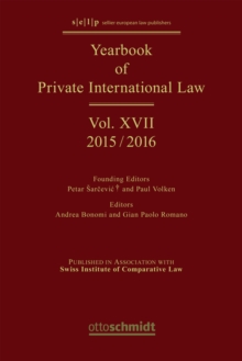 Yearbook of Private International Law Vol. XVII - 2015/2016