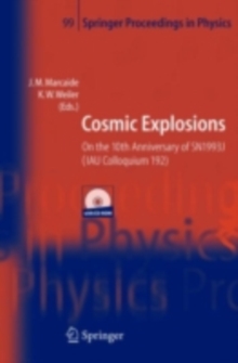 Cosmic Explosions : On the 10th Anniversary of SN1993J (IAU Colloquium 192)