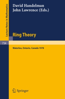 Ring Theory, Waterloo 1978 : Proceedings, University of Waterloo, Canada, 12-16 June, 1978